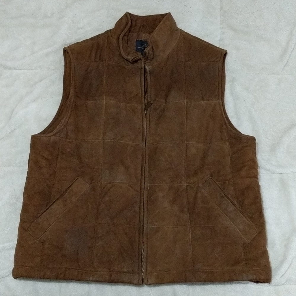 Mens Leather Suede Vest